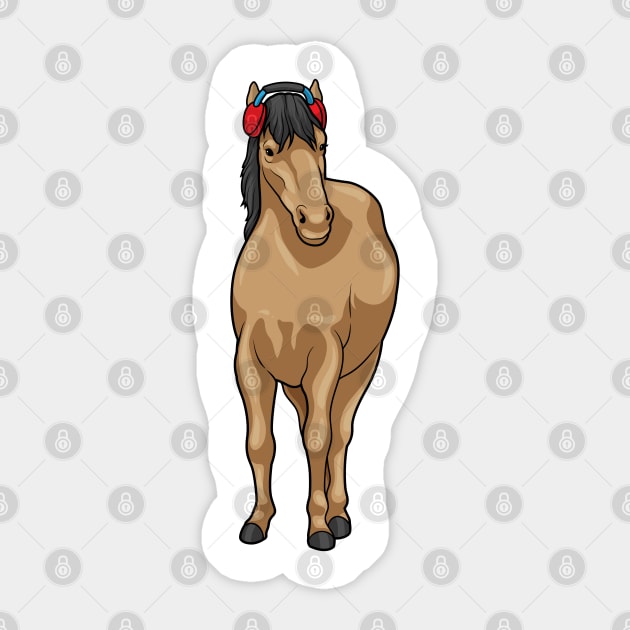 Horse Music Headphone Sticker by Markus Schnabel